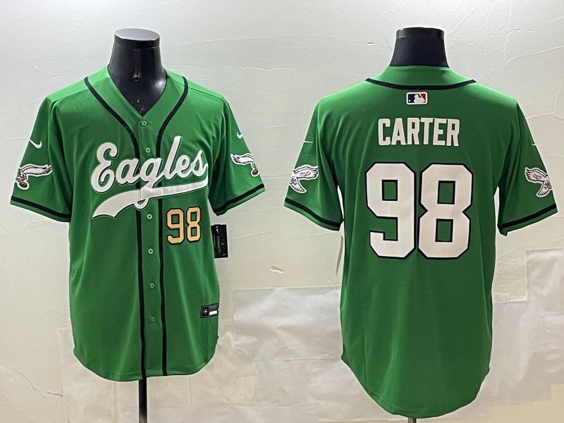 Men Philadelphia Eagles #98 Carter Green three generations Jointly Name 2025 Nike Limited NFL Jersey style 10->philadelphia eagles->NFL Jersey